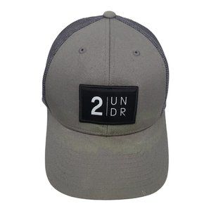 One Ten 2 UNDR Mesh Flex Fit Snapback Cap Trucker Baseball Hat Gray Patch